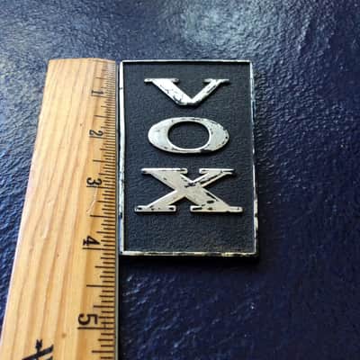 GENUINE VINTAGE VOX TRAPEZOID LOGO BADGE FROM THE 60'S - GOOD CONDITION image 7