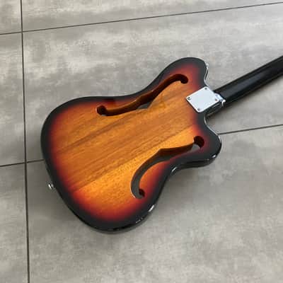 2022 Eastwood EUB-1 fretless Bass Left Handed Lefty sunburst *like new* image 9