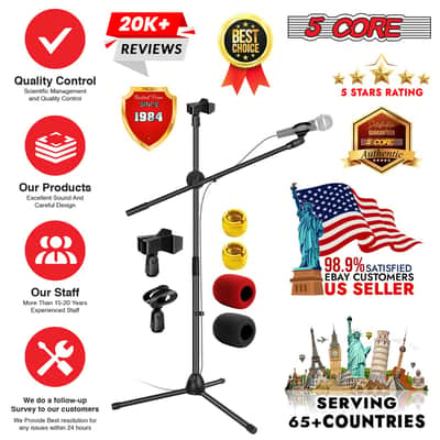 5Core Tripod Mic Stand Adjustable Heavy Duty Floor Holder Microphone Boom Arm image 10