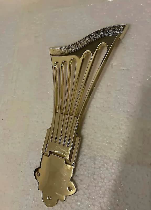 Hollow Body Archtop Guitar Tailpiece Trapeze in Gold image 1