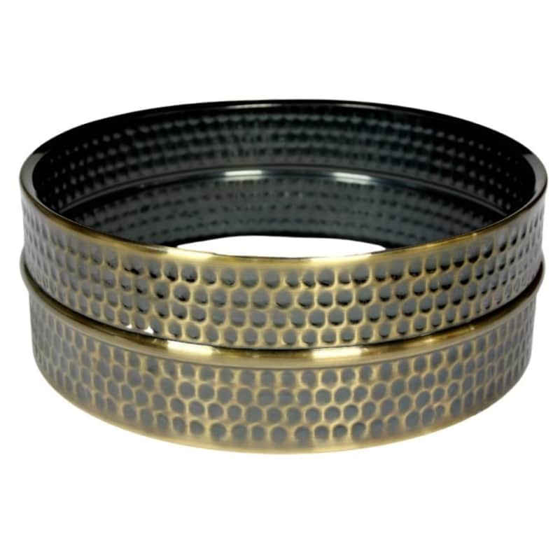 World Max BKSH-4014 4x14" snare drum shell hammered black over brass, , image 1
