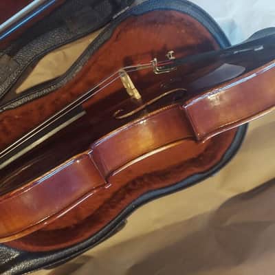 Josef Lorenz Luby (Schonbach) 4/4 Violin, Czech, Glasser bow. Very Good Cond image 9