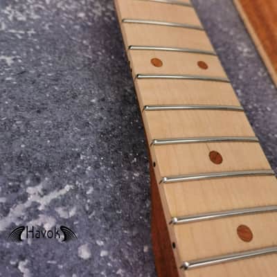 Mahogany Neck flame Maple Board Stainless Steel Jescar Frets image 10