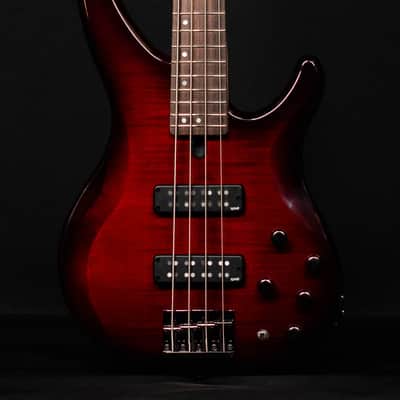 Yamaha BBG5A Quilt Maple Amber Burst 5 String 2001 | Reverb