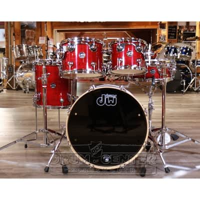 DW Performance 5pc Drum Set 20/10/12/14/14 Cherry Stain image 1