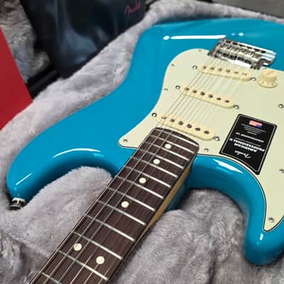 Fender American Professional II Stratocaster LEFT HAND BRAND NEW 75TH ANNIVERSARY 2021 Model Miami Blue Rosewood USA LH Lefty Handed Electric Guitar image 10