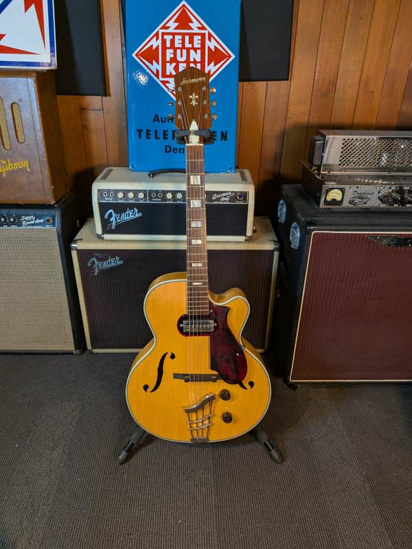 Harmony H65 Hollow Body Archtop Electric Guitar w/Case -Sherry Blonde (1956-1960) image 1