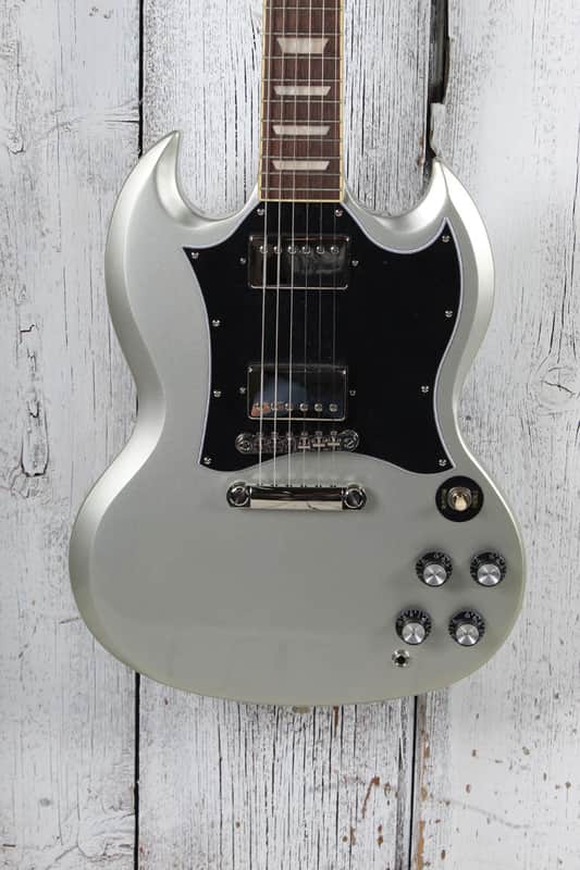Epiphone SG Standard Solid Body Electric Guitar Silver Mist with Gig Bag image 1