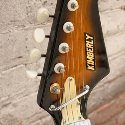 Vintage 1960s Kimberly Solid Offset Body Electric Guitar — Sunburst image 5