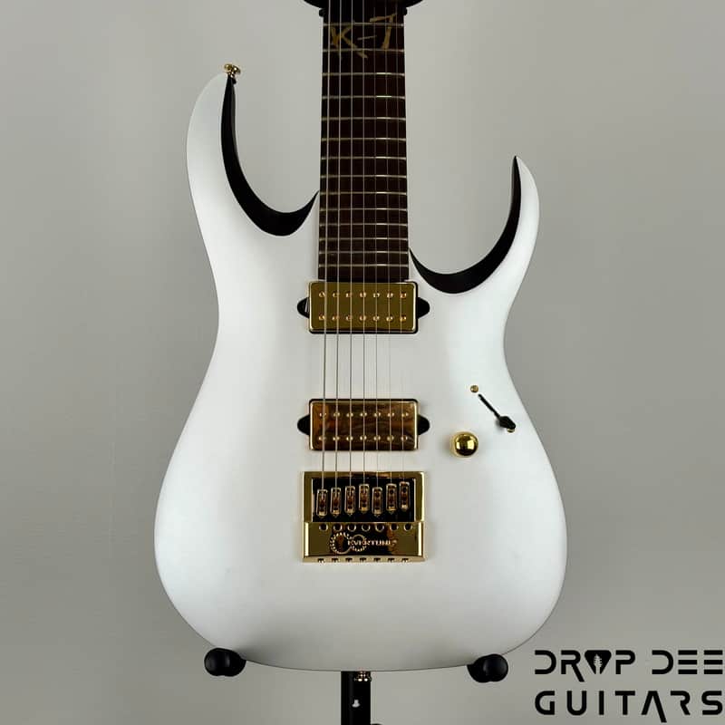 Ibanez Brian "Head" Welch Signature K7YANG 7-String Electric Guitar w/ Bag - Matte White image 1