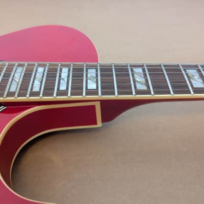 Revelation RT75 Hollow Body Electric Guitar Cherry Red Great Player image 4