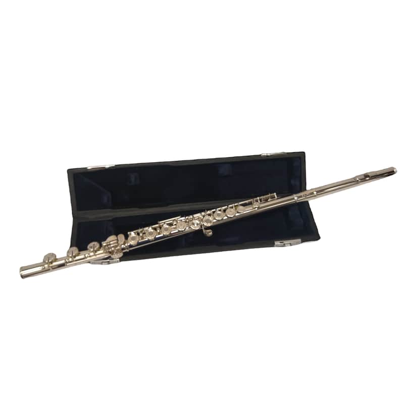 Schiller Model 300 Flute W/Sterling Silver Lip Plate and Engraving image 1