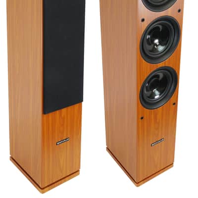 (2) Rockville RockTower 68C Classic Home Audio Tower Speakers Passive 8 Ohm image 1
