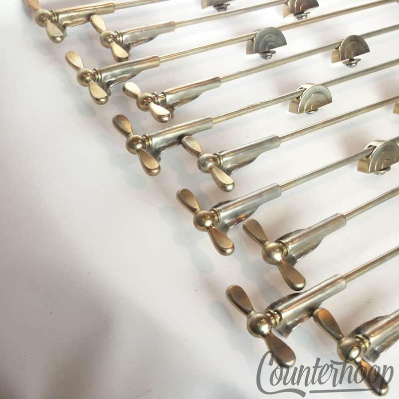 *Leedy 10x Bass Drum x14" Bow-Tie Single-Tension T-Rods+Claws+Center Lugs Nickel image 1