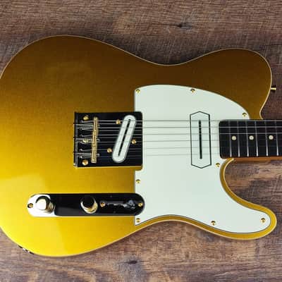 MyDream Partcaster Custom Built - Gold Charlie Christian Quarter Sawn image 3