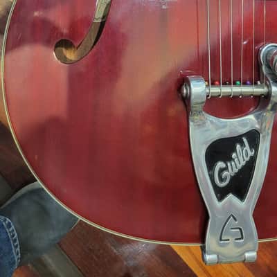 Guild Starfire III Hollow Body Guitar with Guild Bigsby & Brand New Gator Hard Case 1966 - Cherry Red image 17