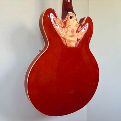 1982 Tokai ES100R Vintage Semi-Hollow ES Guitar Watermelon Long Guard, Japan image 8