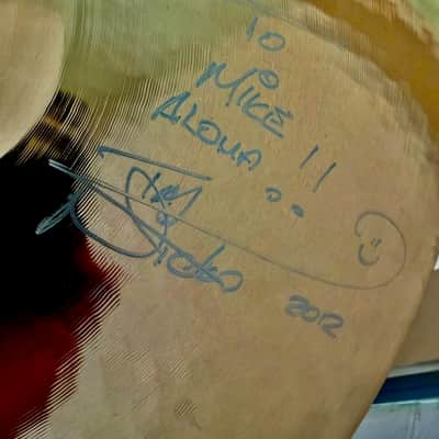 Paiste  Signed Iron Maiden 2012 Nicko McBrain Powerslave Ride image 2