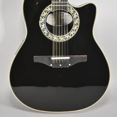 Ovation Model 1866 Legend 12-String Acoustic Electric Guitar | Black Finish W/OHSC image 3