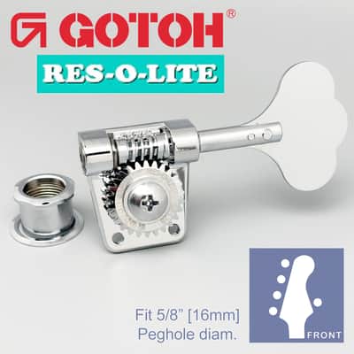 NEW Gotoh GB528 Res-O-Lite Vintage Style Bass L4+R1 Set Lightweight 4x1 - CHROME image 1