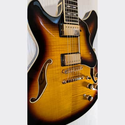 Ibanez AS153-AYS VIDEO DEMO Artstar Semi-Hollow Sunburst 2015 Hard Case Super 58s image 3