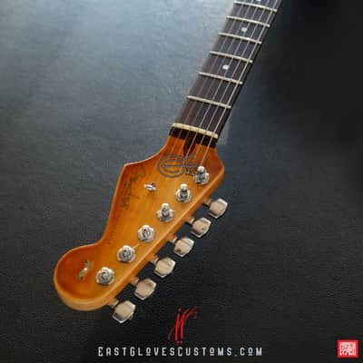Fender American Stratocaster 60th Anniversary Diamond Edition Stratocaster Distorted Checker with Gold Leaf Aged Relic 1of1 by East Gloves Customs [Discounted by $400 Off for Limited Time Only!] image 11