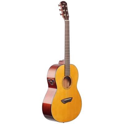 Yamaha CSF-TA TransAcoustic Parlor Acoustic Guitar, Vintage Natural, Open Box (Very Good) image 2