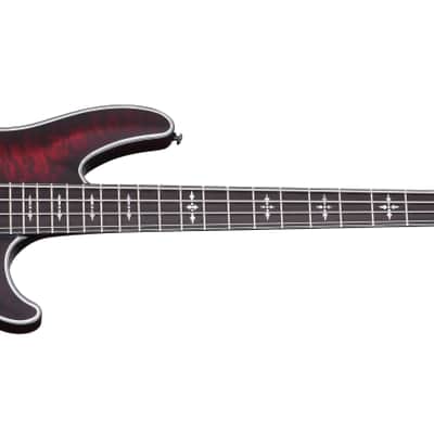 Schecter Hellraiser Extreme-4 - Crimson Red Burst Satin (1910) image 3