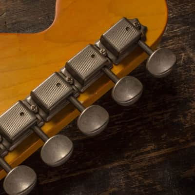 Gotoh Vintage-style Oval Knob 6-In-Line Tuners, Aged Nickel for Fender/Squier image 2