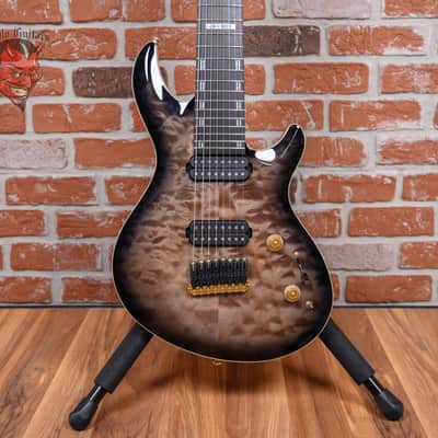 ESP LTD JR-608 Javier Reyes Signature Quilted Maple Top Faded Blue Sunburst 2016 w/Gigbag image 1