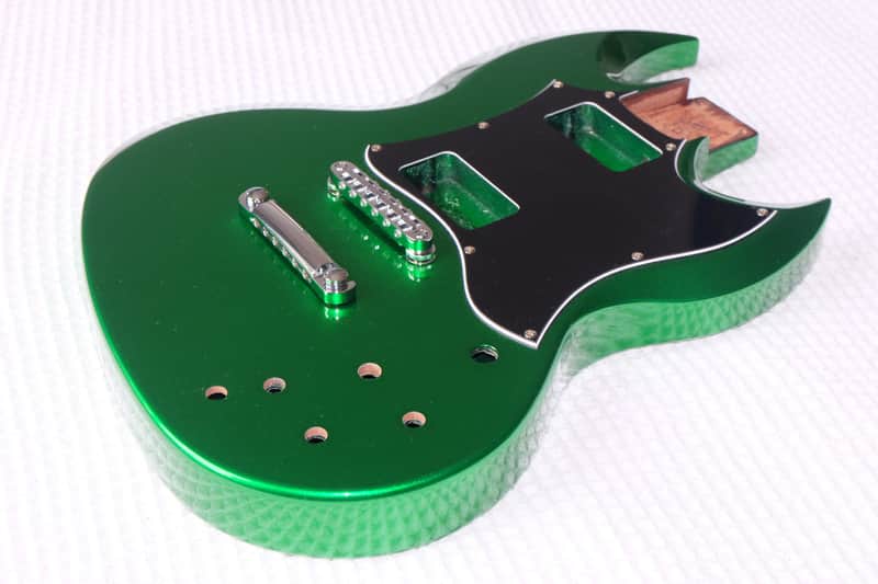 Warmoth Body Candy Green Diamondback Offset Doublecut Lightweight Mahogany image 1