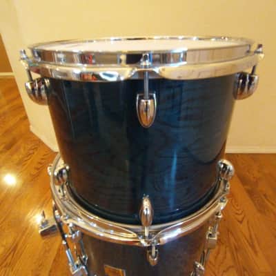 Yamaha Oak custom made in Japan 10 x 13 inch rack tom emerald uzukuri lacquer outstanding! image 4