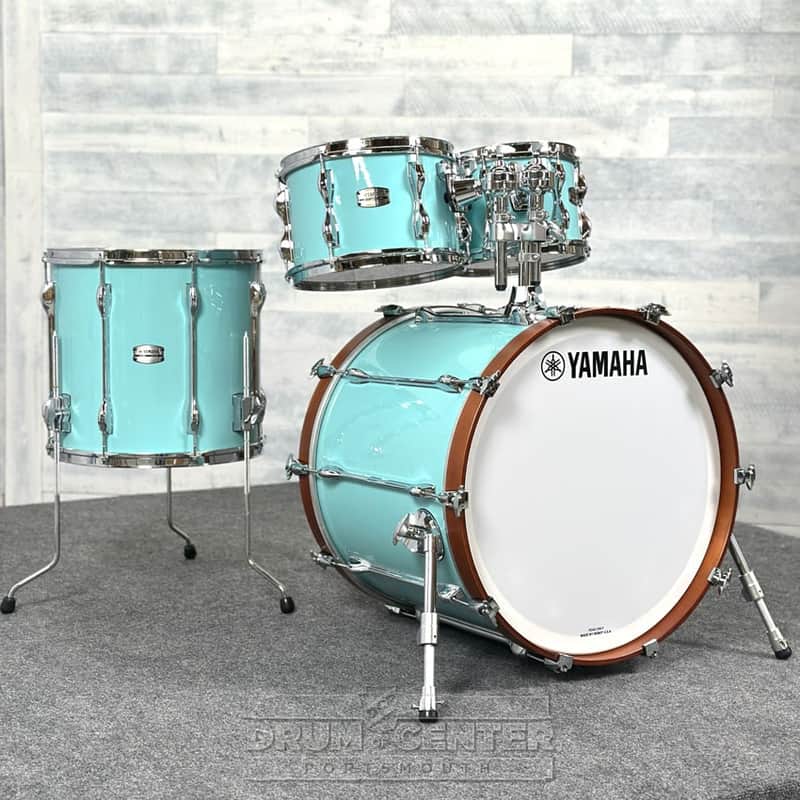 Yamaha Recording Custom 4pc Drum Set 22/10/12/16 Surf Green image 1