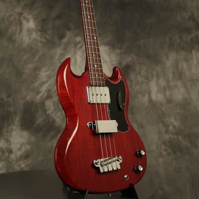 1965 Gibson EB-0 Bass Cherry wide nut width image 9