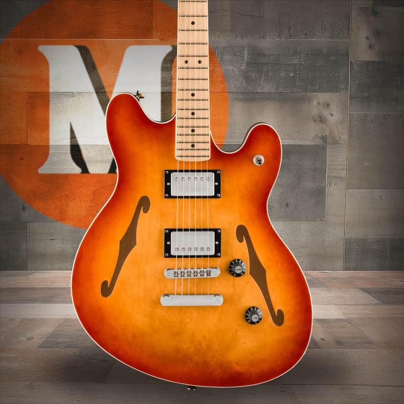 Squier Affinity Series Starcaster Deluxe - Maple Fingerboard - Sienna Sunburst image 1