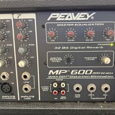 Peavey MP 600A 7-Channel Powered PA Mixer Head 200W w/ Digital Reverb image 2