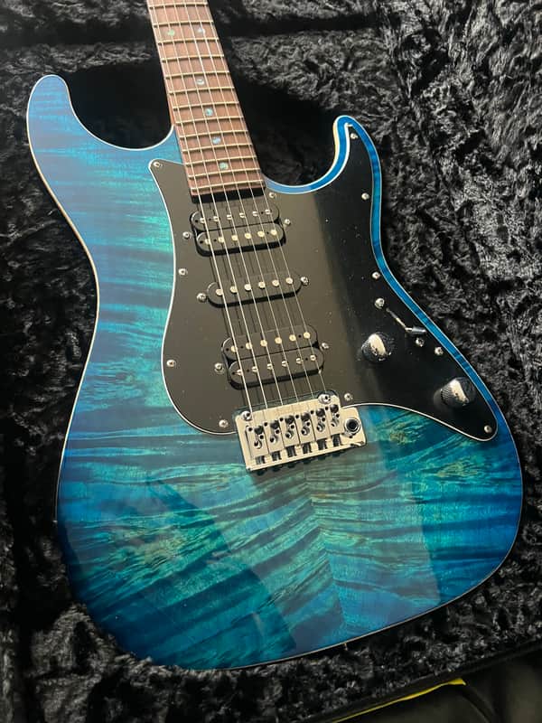 Suhr Standard Waterfall Burl Aqua Blue image 1