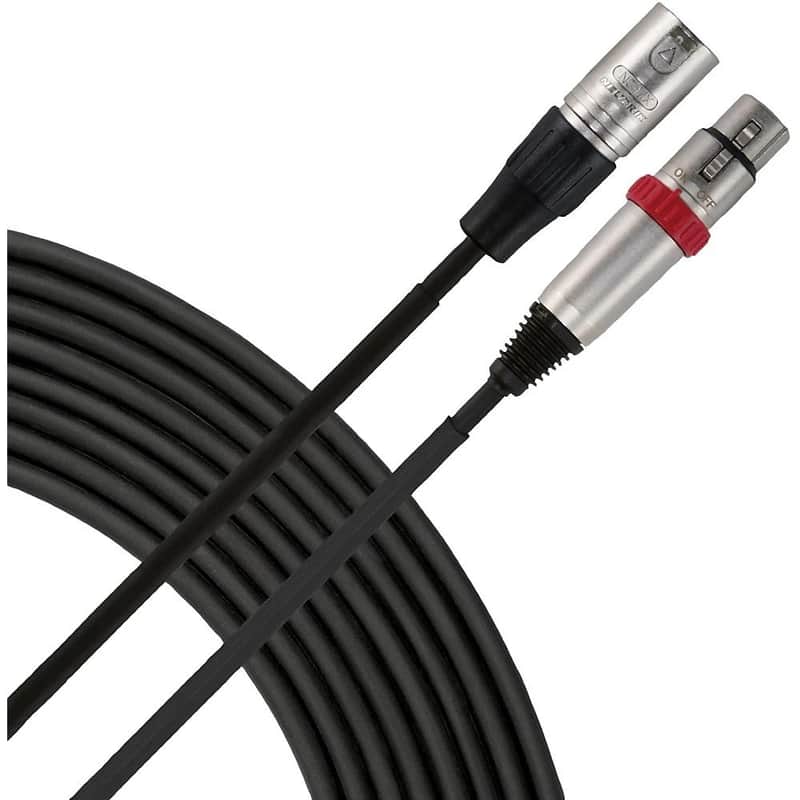 Essential XLR Microphone Cable with On/Off Switch 25 ft. Black image 1