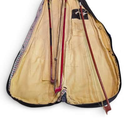 Vintage 1975 Soviet Student Violin 1/8 Moscow Cold War Era with 3 Old Bows & Original Cloth Bag imagen 17