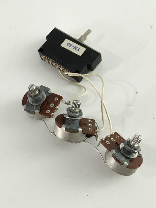 1991 Complete Vintage Fender Japan Strat Wiring Harness Pots MIJ Relic YM50 Switch 62 image 1