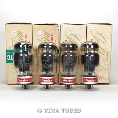 NOS NIB Ip Matched Quad (4) Original Genalex GOLD LION KT88 [6550] Vacuum Tubes image 1