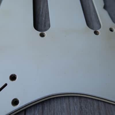 62 Fender Stratocaster Pickguard 11 hole Celluloid Vintage White / Cream USA vintage RI 60 61 image 12