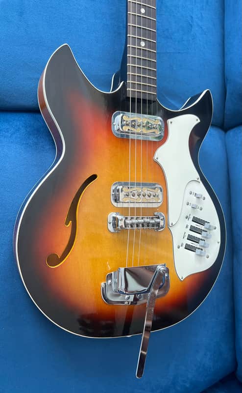 Vintage Harmony H82 Rebel Electric Guitar 1970’s - Sunburst Reverb