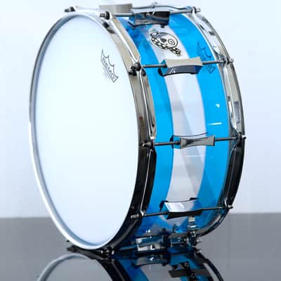 Pork Pie Percussion 4-Piece Custom Drum Set in Clear/Blue Acrylic image 5