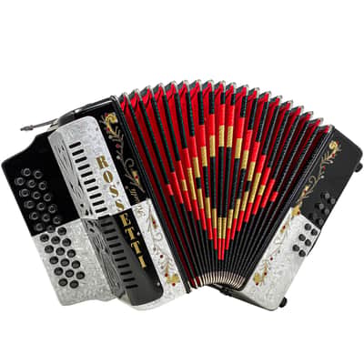 Rossetti 31 Button Accordion 12 Bass GCF White and Black image 2