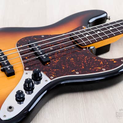 1988 Fender Jazz Bass ‘62 Vintage Reissue JB62-60 Sunburst, Japan MIJ Fujigen image 6