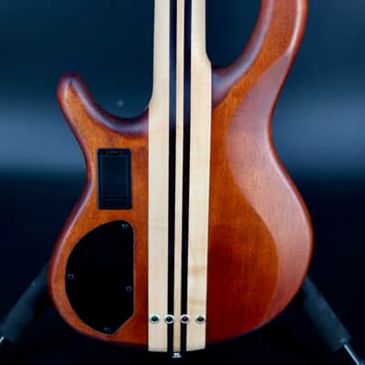 Cort A4 Plus FMMH OPN Artisan Series Figured Maple/Mahogany 4-String Bass - Open Pore Natural image 9