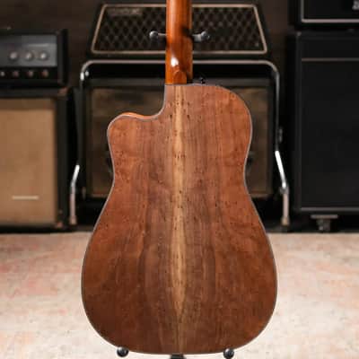 Beard Custom Shop Legacy E Round Neck Acoustic Guitar - Natural Curly Walnut with Hardshell Case image 14