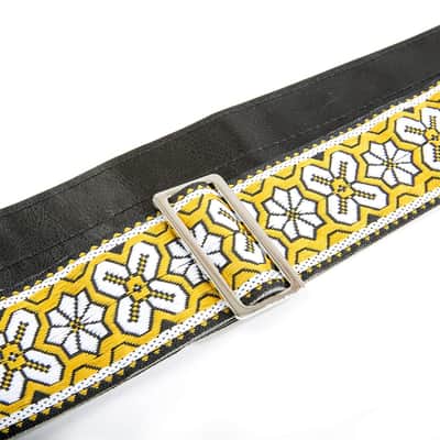 D’Andrea Ace Vintage Reissue Guitar Strap – Greenwich – Replica of Guitar Strap Used by Bob Dylan, Featured on Greatest Hits Album Cover image 2