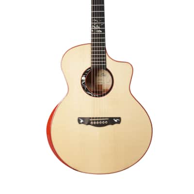 Natasha JC48 - European Spruce and Spalted Maple Acoustic Guitar - Gloss image 3